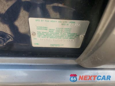 Zdjęcie 12 z 12 samochodu: 2006 SUBARU FORESTER 2.5X LL BEAN VIN:JF1SG67656H705653 - miniatura