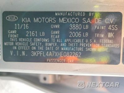 Zdjęcie 12 z 12 samochodu: 2017 KIA FORTE LX VIN:3KPFL4A7XHE082262 - miniatura