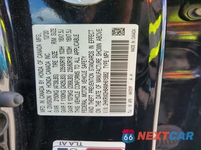 Zdjęcie 12 z 12 samochodu: 2021 HONDA CR-V EXL VIN:2HKRW2H84MH615882 - miniatura
