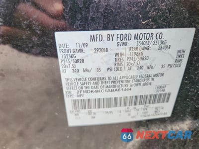 Zdjęcie 13 z 13 samochodu: 2010 FORD EDGE LIMITED VIN:2FMDK4KC1ABA61444 - miniatura