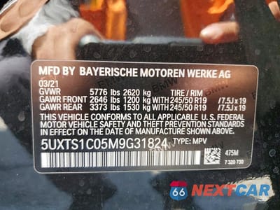 Zdjęcie 14 z 14 samochodu: 2021 BMW X3 XDRIVE30E VIN:5UXTS1C05M9G31824 - miniatura