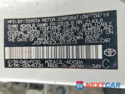 Zdjęcie 13 z 13 samochodu: 2020 TOYOTA COROLLA SE VIN:JTDP4RCE2LJ017573 - miniatura