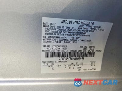 Zdjęcie 13 z 13 samochodu: 2017 FORD FLEX LIMITED VIN:2FMGK5C88HBA03595 - miniatura