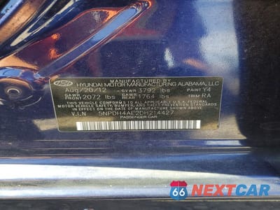 Zdjęcie 12 z 12 samochodu: 2013 HYUNDAI ELANTRA GLS VIN:5NPDH4AE2DH214427 - miniatura