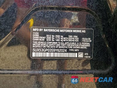 Zdjęcie 13 z 13 samochodu: 2025 BMW X3 30 XDRIVE VIN:5UX53GP03S9Y62024 - miniatura
