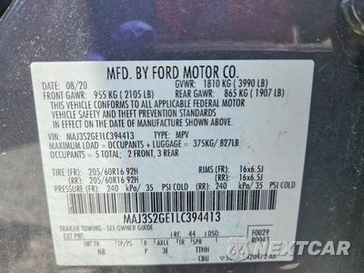Zdjęcie 14 z 14 samochodu: 2020 FORD ECOSPORT SE VIN:MAJ3S2GE1LC394413 - miniatura