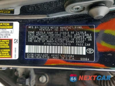 Zdjęcie 13 z 13 samochodu: 2019 TOYOTA CAMRY HYBRID XLE VIN:4T1B21HK2KU520819 - miniatura
