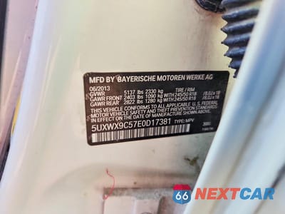 Zdjęcie 12 z 12 samochodu: 2014 BMW X3 XDRIVE28I VIN:5UXWX9C57E0D17381 - miniatura