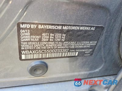Zdjęcie 12 z 12 samochodu: 2013 BMW 528 I VIN:WBAXG5C55DD233382 - miniatura