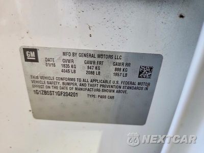 Zdjęcie 12 z 12 samochodu: 2016 CHEVROLET MALIBU LS VIN:1G1ZB5ST1GF204201 - miniatura