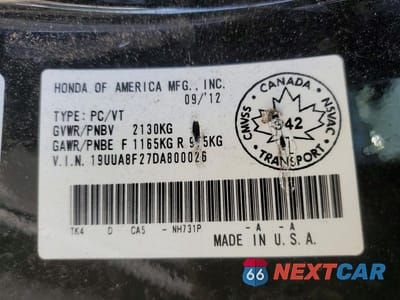 Zdjęcie 12 z 12 samochodu: 2013 ACURA TL VIN:19UUA8F27DA800026 - miniatura