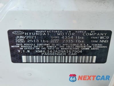 Zdjęcie 13 z 13 samochodu: 2022 HYUNDAI SONATA SEL VIN:KMHL14JA2NA167904 - miniatura