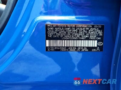 Zdjęcie 13 z 13 samochodu: 2022 LEXUS IS 300 VIN:JTHDA1D2XN5119487 - miniatura