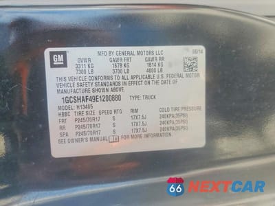 Zdjęcie 13 z 13 samochodu: 2014 CHEVROLET EXPRESS G1500 VIN:1GCSHAF49E1200880 - miniatura
