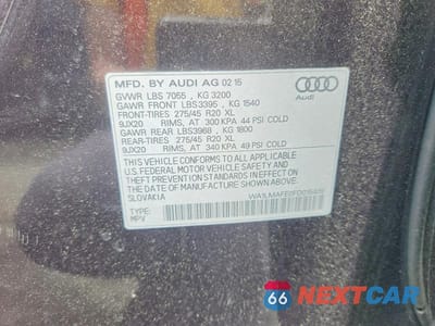 Zdjęcie 13 z 13 samochodu: 2015 AUDI Q7 TDI PREMIUM PLUS VIN:WA1LMAFE0FD015409 - miniatura