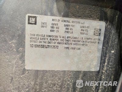 Zdjęcie 12 z 12 samochodu: 2018 CHEVROLET CRUZE LT VIN:1G1BH5SE9J7117570 - miniatura