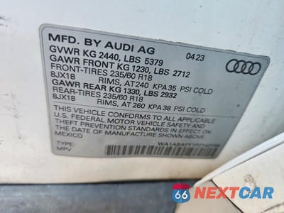 Zdjęcie 12 z 12 samochodu: 2023 AUDI Q5 PREMIUM 40 VIN:WA1ABAFY1P2143159 - miniatura