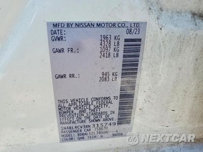 Zdjęcie 12 z 12 samochodu: 2024 NISSAN ALTIMA SR VIN:1N4BL4CV3RN315749 - miniatura