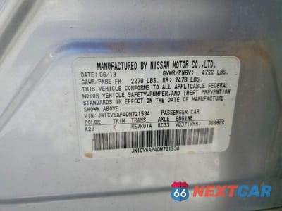 Zdjęcie 13 z 13 samochodu: 2013 INFINITI G37 SEDAN JOURNEY VIN:JN1CV6AP4DM721534 - miniatura