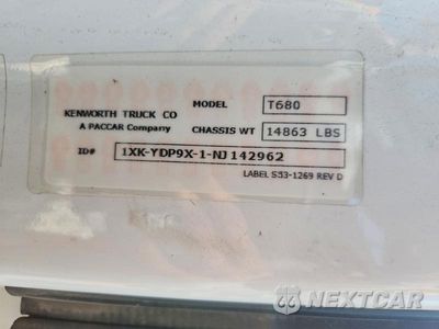 Zdjęcie 10 z 10 samochodu: 2022 KENWORTH T680 SEMI TRUCK VIN:1XKYDP9X1NJ142962 - miniatura