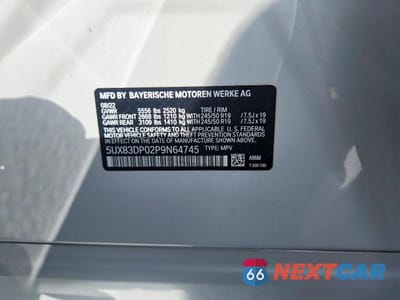 Zdjęcie 12 z 12 samochodu: 2023 BMW X3 M40I VIN:5UX83DP02P9N64745 - miniatura