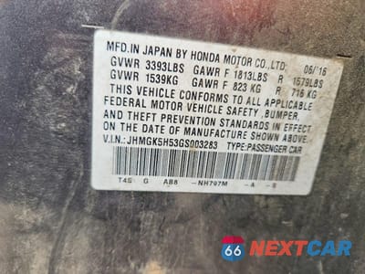 Zdjęcie 13 z 13 samochodu: 2016 HONDA FIT LX VIN:JHMGK5H53GS003283 - miniatura