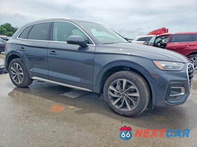 Czwarte zdjęcie samochodu z boku: 2021 AUDI Q5 PREMIUM PLUS VIN:WA1BAAFY7M2018170 - miniatura