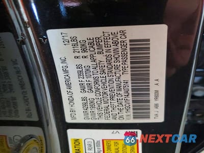 Zdjęcie 12 z 12 samochodu: 2018 HONDA ACCORD LX VIN:1HGCV1F14JA075141 - miniatura