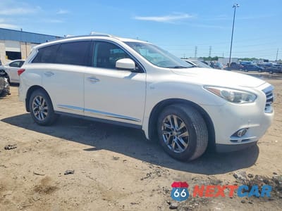 Czwarte zdjęcie samochodu z boku: 2014 INFINITI QX60 BASE VIN:5N1AL0MM5EC502108 - miniatura