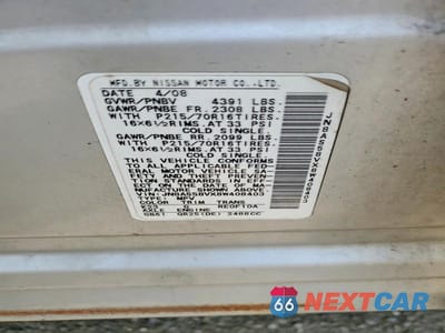 Zdjęcie 13 z 13 samochodu: 2008 NISSAN ROGUE S VIN:JN8AS58VX8W408403 - miniatura