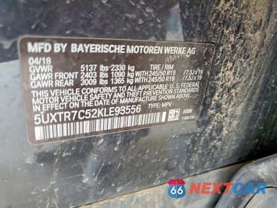 Zdjęcie 13 z 13 samochodu: 2019 BMW X3 SDRIVE30I VIN:5UXTR7C52KLE93556 - miniatura