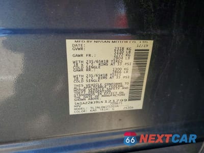 Zdjęcie 13 z 13 samochodu: 2020 NISSAN MURANO SV VIN:5N1AZ2BJ9LN121799 - miniatura