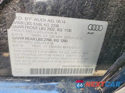 Zdjęcie 12 z 12 samochodu: 2014 AUDI A4 ALLROAD PREMIUM PLUS VIN:WA1UFBFL8EA158501 - miniatura