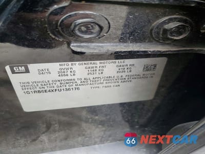 Zdjęcie 13 z 13 samochodu: 2015 CHEVROLET VOLT VIN:1G1RB6E4XFU136176 - miniatura