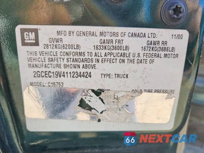 Zdjęcie 12 z 12 samochodu: 2001 CHEVROLET SILVERADO VIN:2GCEC19V411234424 - miniatura