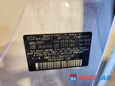 Zdjęcie 12 z 12 samochodu: 2021 HYUNDAI SONATA HYBRID BLUE VIN:KMHL24JJ0MA033100 - miniatura