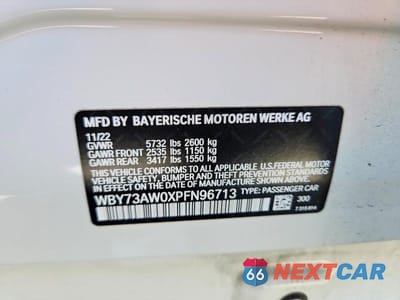 Zdjęcie 13 z 13 samochodu: 2023 BMW I4 EDRIVE 40 VIN:WBY73AW0XPFN96713 - miniatura