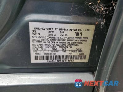 Zdjęcie 12 z 12 samochodu: 2004 NISSAN ALTIMA 2.5 VIN:1N4AL11DX4C111913 - miniatura