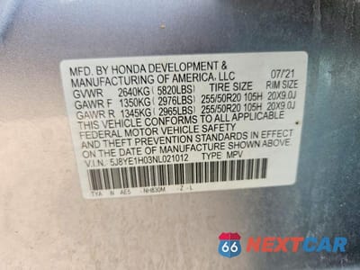 Zdjęcie 13 z 13 samochodu: 2022 ACURA MDX A-SPEC VIN:5J8YE1H03NL021012 - miniatura