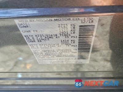 Zdjęcie 13 z 13 samochodu: 2019 NISSAN PATHFINDER S VIN:5N1DR2MN9KC600652 - miniatura
