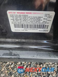 Zdjęcie 12 z 12 samochodu: 2007 MITSUBISHI OUTLANDER XLS VIN:JA4MT41X97Z006133 - miniatura