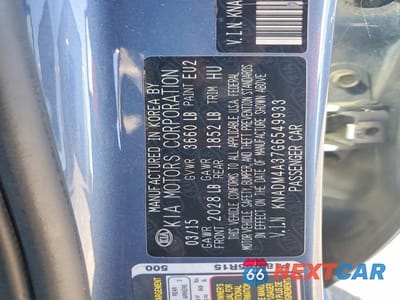 Zdjęcie 12 z 12 samochodu: 2016 KIA RIO LX VIN:KNADM4A37G6549933 - miniatura