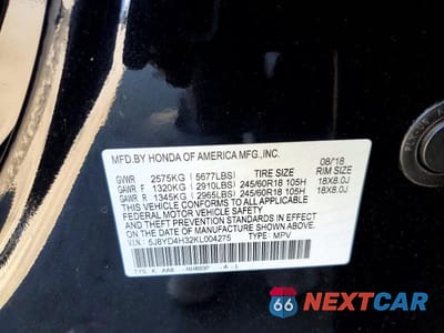 Zdjęcie 14 z 14 samochodu: 2019 ACURA MDX VIN:5J8YD4H32KL004275 - miniatura