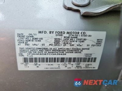 Zdjęcie 14 z 14 samochodu: 2012 FORD EXPLORER XLT VIN:1FMHK8D87CGA39428 - miniatura