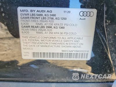 Zdjęcie 13 z 13 samochodu: 2021 AUDI Q5 PRESTIGE VIN:WA1CAAFY0M2032318 - miniatura