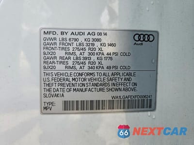 Zdjęcie 12 z 12 samochodu: 2015 AUDI Q7 PREMIUM PLUS VIN:WA1LGAFEXFD006241 - miniatura