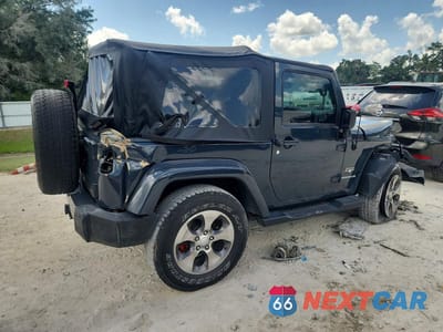 Trzecie zdjęcie samochodu z tyłu: 2017 JEEP WRANGLER SAHARA VIN:1C4AJWBG1HL517512 - miniatura