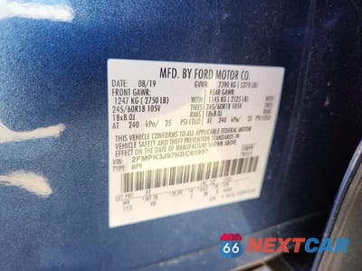Zdjęcie 13 z 13 samochodu: 2019 FORD EDGE SEL VIN:2FMPK3J97KBC61937 - miniatura