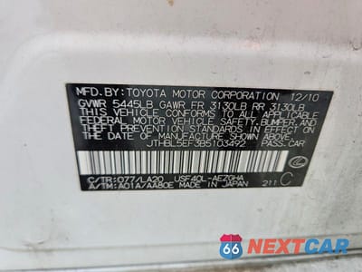 Zdjęcie 12 z 12 samochodu: 2011 LEXUS LS 460 VIN:JTHBL5EF3B5103492 - miniatura