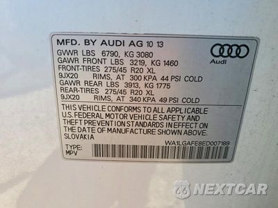 Zdjęcie 13 z 13 samochodu: 2014 AUDI Q7 PREMIUM PLUS VIN:WA1LGAFE8ED007189 - miniatura
